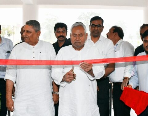 BIHAR’S CHIEF MINISTER INAUGURATED VALMIKI AUDITORIUM AND GUEST HOUSE IN VALMIKINAGAR.