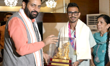 Haryana Chief Minister, Sh. Nayab Singh today met Sh. Yuzvendra Chahal