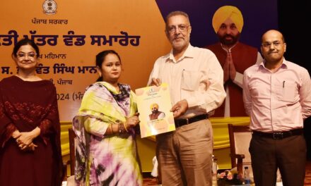 HEALTH MINISTER DR BALBIR SINGH WELCOMES 586 NEW CANDIDATES IN THE HEALTH DEPARTMENT