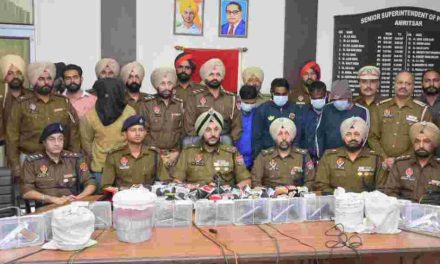 AMRITSAR POLICE BUST INTER-STATE ARMS SMUGGLING RACKET; ONE HELD WITH 13 PISTOLS