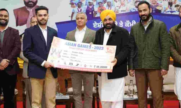 Asian Games and National Games winners thank Punjab government for giving cash awards of Rs. 33.83 crore