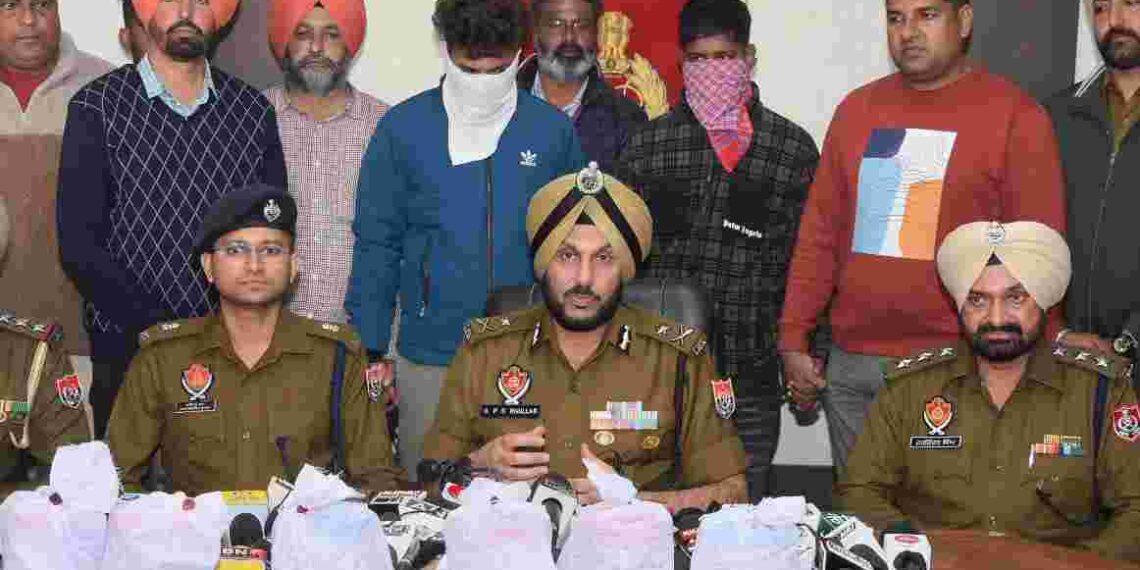 PUNJAB POLICE BUST DRUG SMUGGLING RACKET BEING OPERATED BY USA-BASED JASMIT LUCKY; TWO HELD WITH 6-KG HEROIN