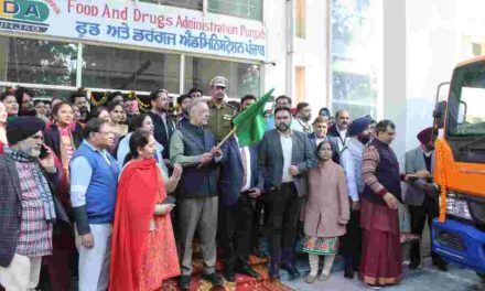 “FOOD SAFETY ON WHEELS”; DR BALBIR SINGH FLAGS OFF MOBILE FOOD TESTING VANS