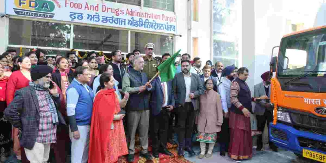 “FOOD SAFETY ON WHEELS”; DR BALBIR SINGH FLAGS OFF MOBILE FOOD TESTING VANS