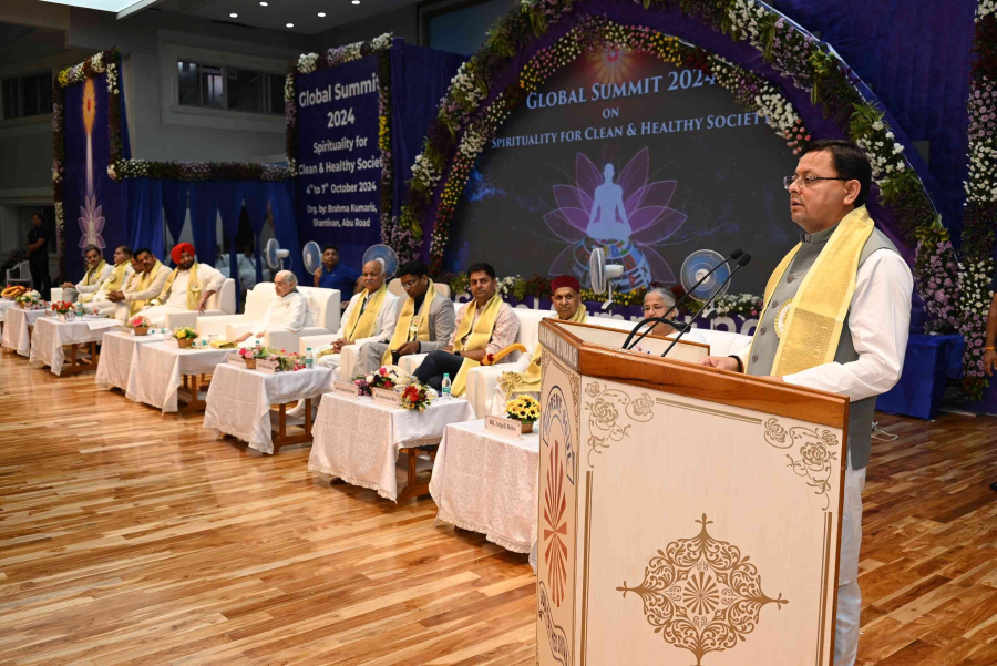 CM Pushkar Singh Dhami Highlights Spirituality’s Role in Society at Global Summit-2024