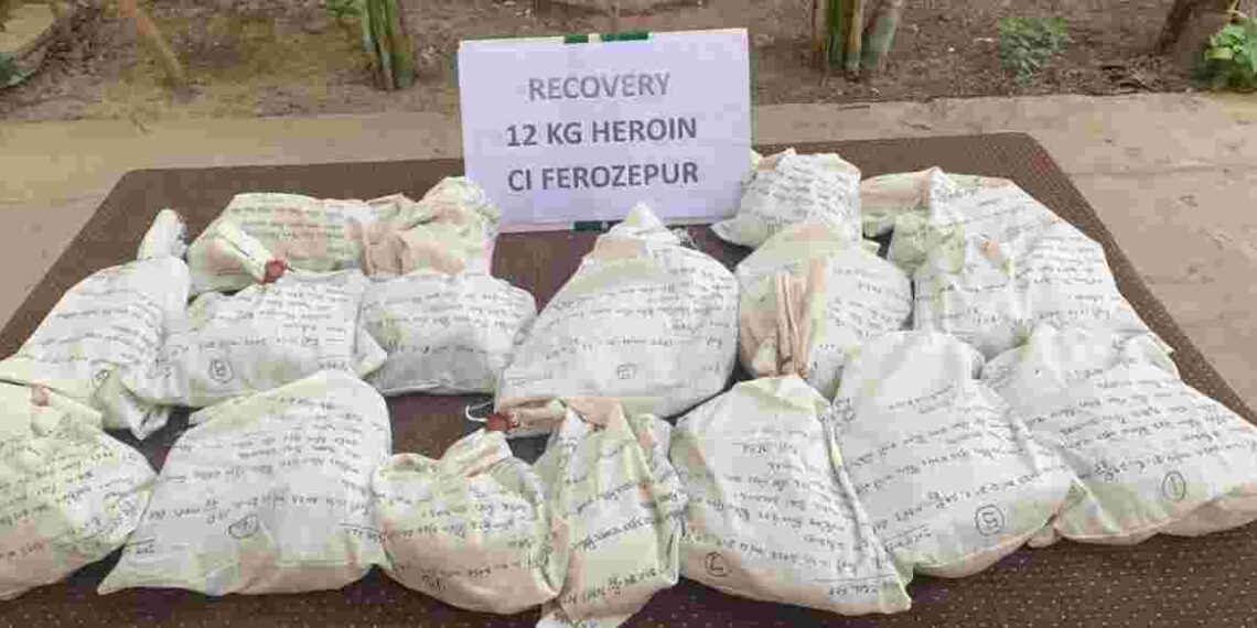 PUNJAB POLICE ARREST TWO DRUG SMUGGLERS WITH 12KG HEROIN FROM FEROZEPUR