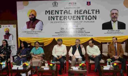 MENTAL HEALTH INTERVENTION PROGRAM LAUNCHED IN PUNJAB JAILS BY DR BALBIR SINGH