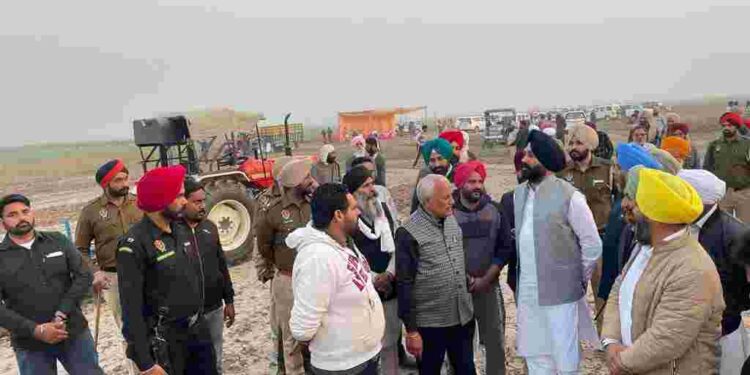 RD&P Minister Laljit Singh Bhullar leads administration to take possession over 24 acres of Panchayat land at Sangrur village