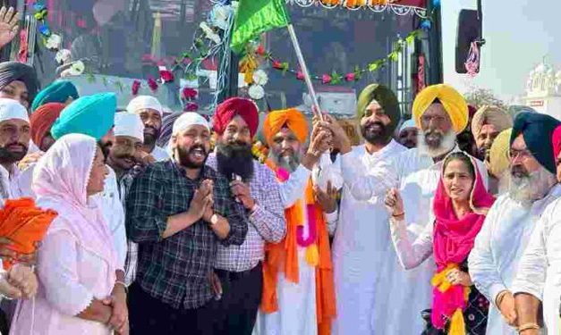 Transport Minister Laljit Singh Bhullar flags off first-of-its-kind two direct buses from Khemkaran to Chandigarh and Tarn Taran to Sri Muktsar Sahib