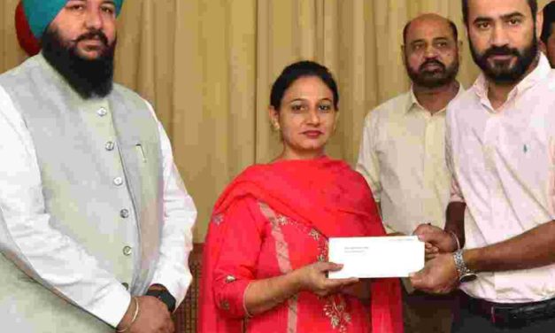 Meet Hayer handed over appointment letters to 13 newly appointed candidates of PWRMDC