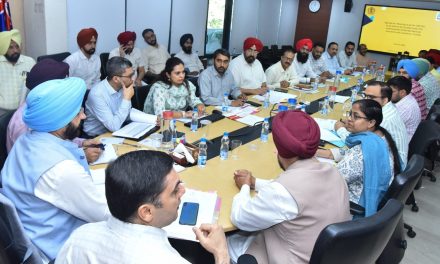 Industry Minister Tarunpreet Singh Sond held a review meeting with General Managers from all districts