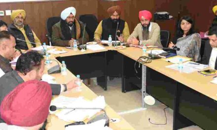 Balkar Singh conducts a review meeting on various projects in the presence of MLAs