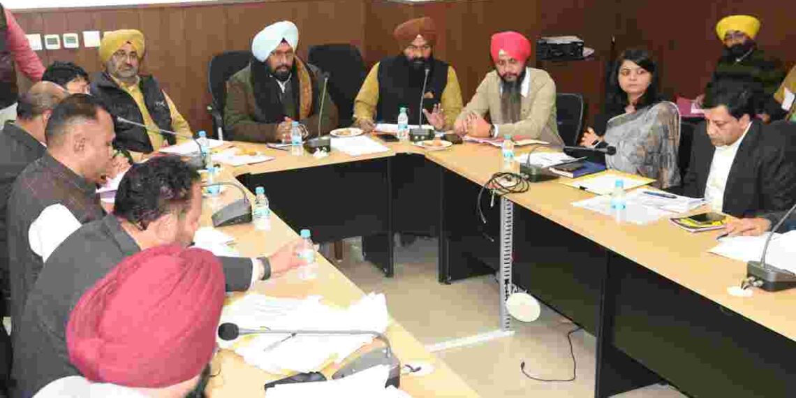 Balkar Singh conducts a review meeting on various projects in the presence of MLAs