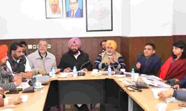 LOCAL GOVERNMENT MINISTER BALKAR SINGH, WHILE REVIEWING THE ONGOING PROJECTS, DIRECTED THE OFFICIALS TO EXPEDITE DEVELOPMENT WORK