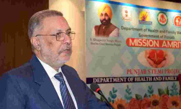 PUNJAB HEALTH MINISTER LAUNCHES PUNJAB STEMI PROJECT TO ENSURE TIMELY TREATMENT IN CASE OF HEART ATTACK