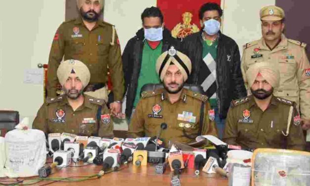 PUNJAB POLICE ARREST TWO ‘BIG FISH’ AMONG FIVE DRUG SMUGGLERS FROM AMRITSAR; 3KG HEROIN, ₹5.25L DRUG MONEY RECOVERED