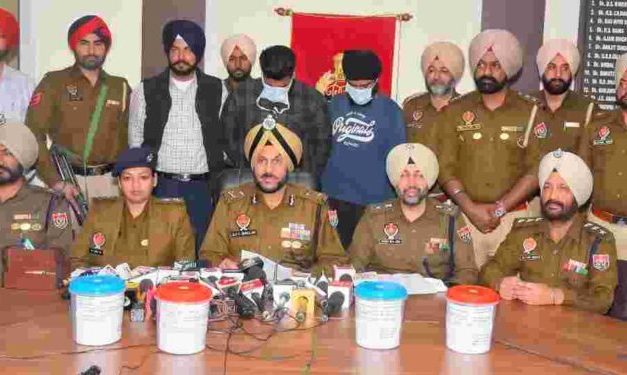 PUNJAB POLICE BUST INTERNATIONAL NARCO SMUGGLING AND INTER-STATE WEAPON SMUGGLING CARTEL; THREE HELD WITH 5 KG HEROIN, 4 WEAPONS