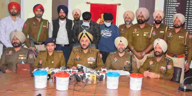 PUNJAB POLICE BUST INTERNATIONAL NARCO SMUGGLING AND INTER-STATE WEAPON SMUGGLING CARTEL; THREE HELD WITH 5 KG HEROIN, 4 WEAPONS