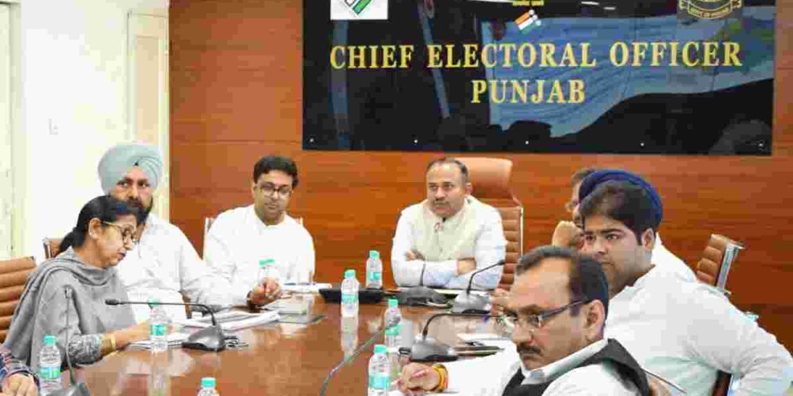 Punjab CEO Holds Meeting with Political Parties; apprises about key election process