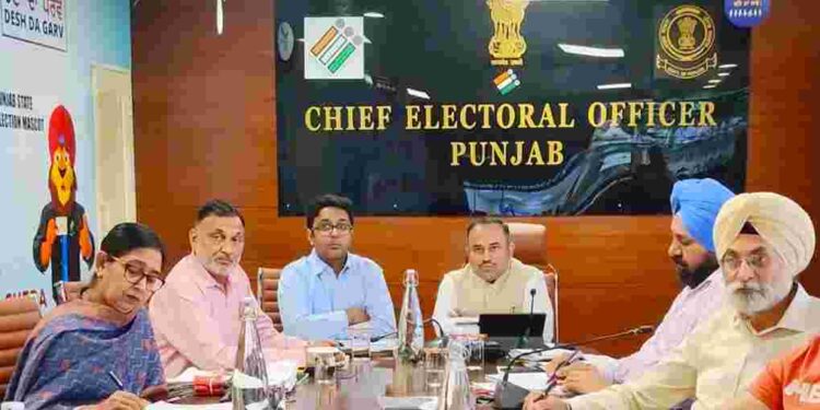 Punjab CEO holds meeting with DCs, CPs and SSPs of state to review the preparation of Lok Sabha elections