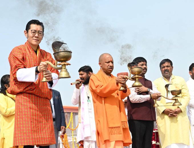 Bhutan King Takes Sacred Dip at Maha Kumbh, Strengthening India-Bhutan Ties