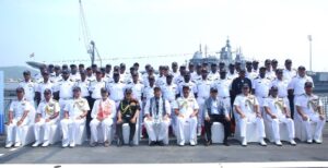 Defence Minister flags off #INSSunayna as the Indian Ocean Ship SAGAR