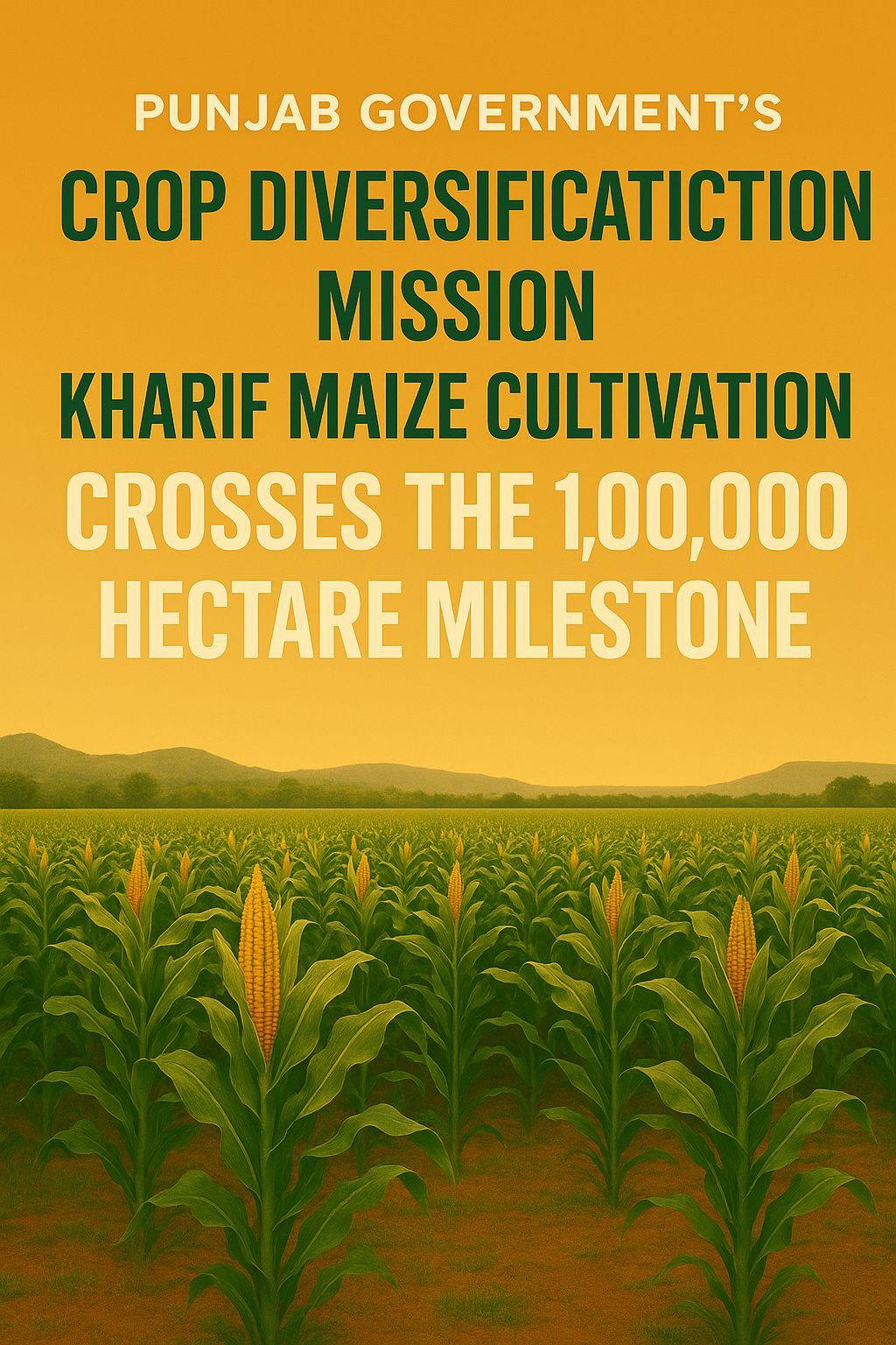 Punjab Government’s Crop Diversification Mission: Kharif Maize Cultivation Crosses the 1,00,000 Hectare Milestone with a 16.27% Surge