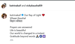 Vicky Kaushal & Katrina Kaif Reveal Baby Boy’s Name: Meet Vihaan Kaushal