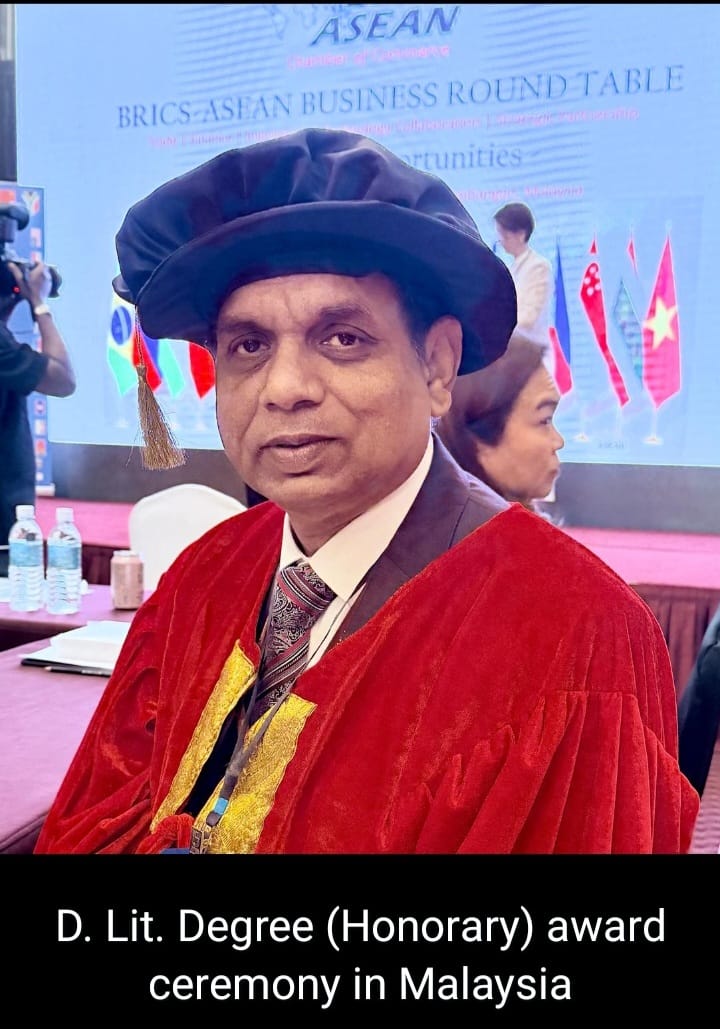 Prof Alok Kumar Chakrawal Honorary D Litt: Vice-Chancellor Conferred Degree in Malaysia