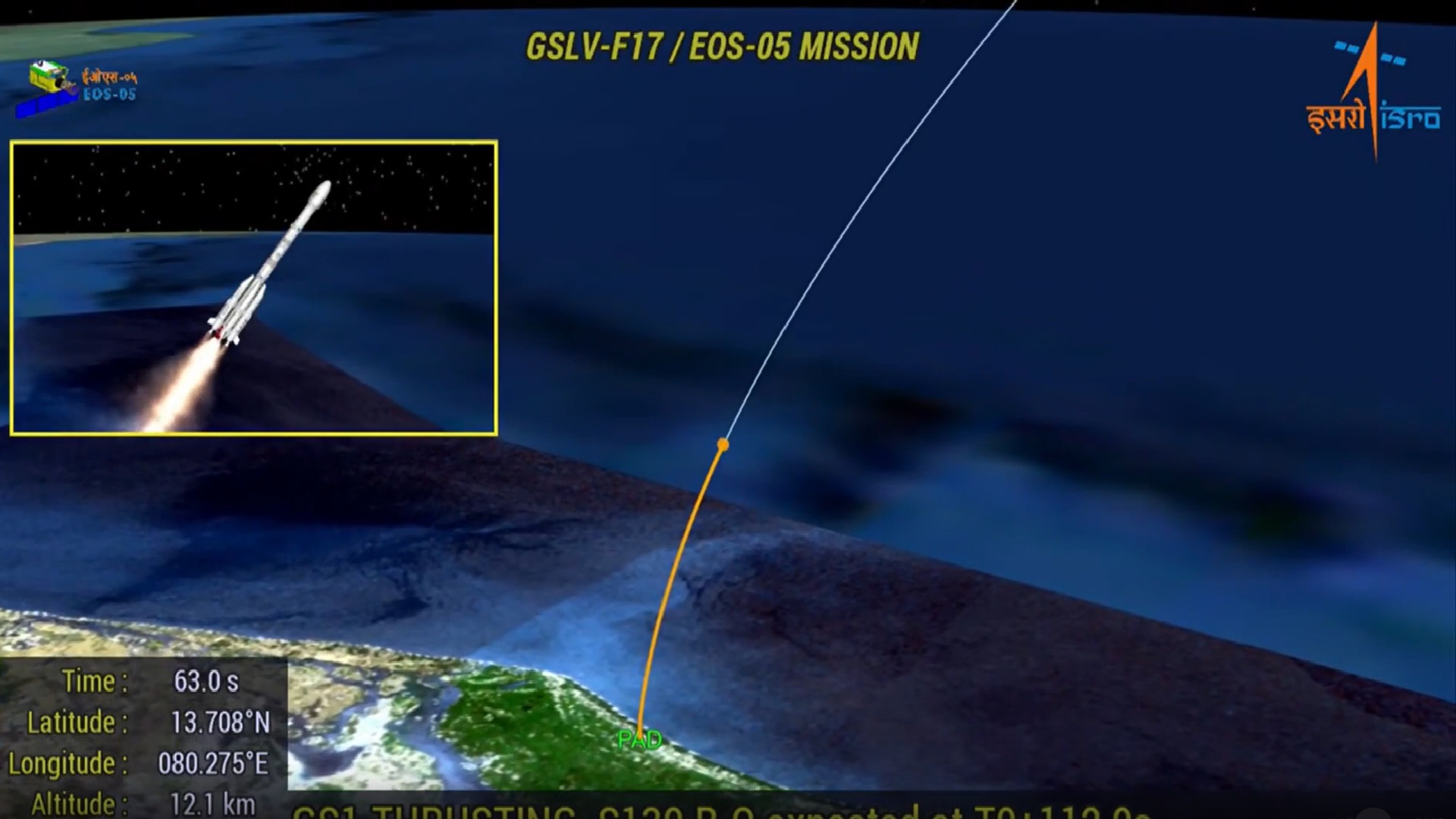 ISRO GSLV F17 Launch Success: EOS-05 Spacecraft Achieves Orbit